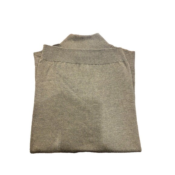 Roundtree & Yorke Mens Sweater 1/4 Zip Mock Neck Sage Green Knit Pullover Size L - Picture 2 of 8